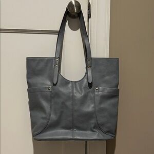 Fossil Slate Leather Tote